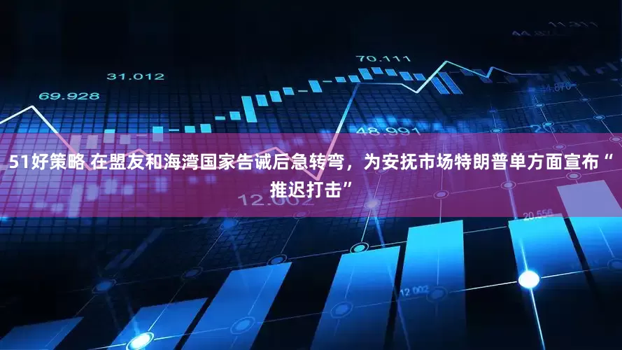 51好策略 在盟友和海湾国家告诫后急转弯，为安抚市场特朗普单方面宣布“推迟打击”